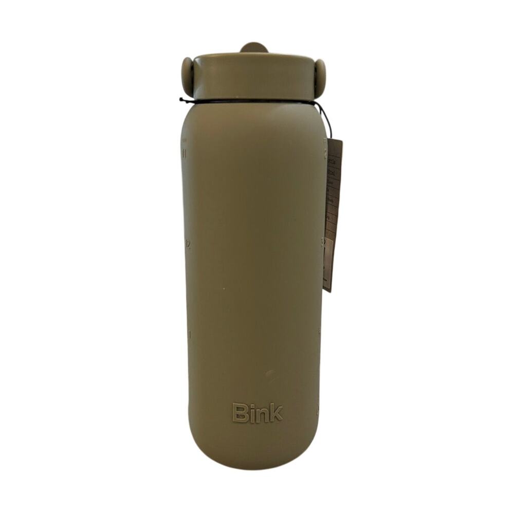 NEW Bink Day Bottle Classic 21 oz Borosilicate Glass Water Bottle, Green